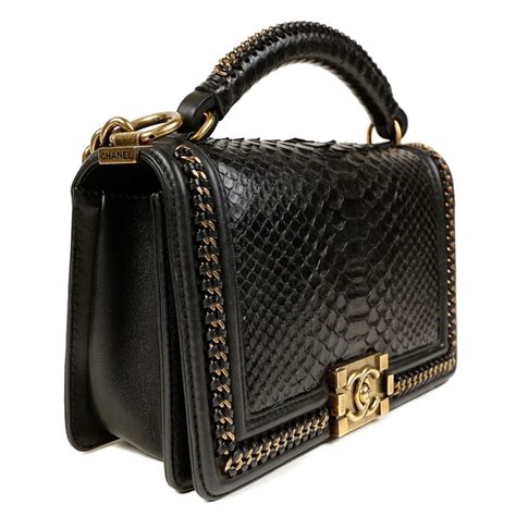 python chanel bag price|sac Chanel boy python.